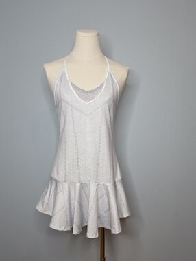 Lucky in Love X K-Swiss Tennis Dress Small Gray White Silver Athleisureware